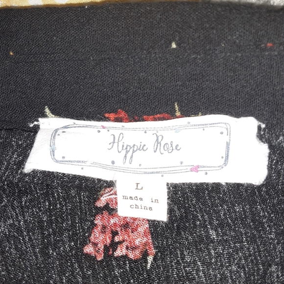 Hippie Rose long sleeve button up top size Large - Picture 3 of 3